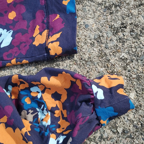 Maeve Anthro Puff Sleeve Floral Sweatshirt Small - Picture 6 of 16